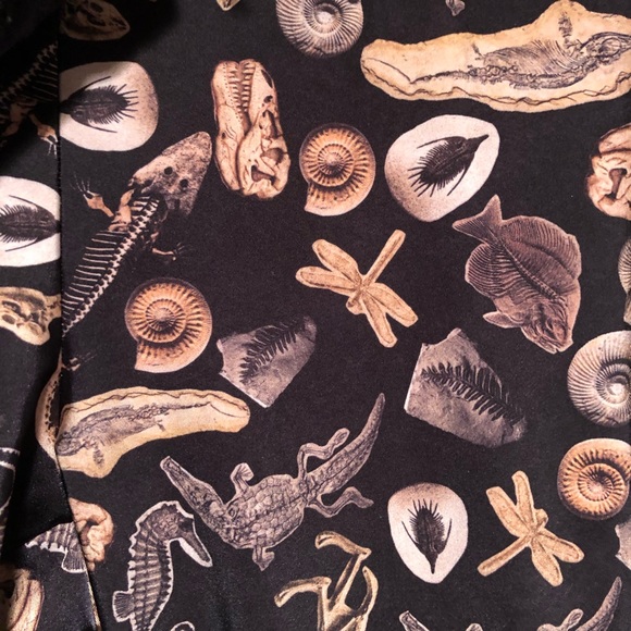 Fossils Dinosaur Goth Bone Spandex Leggings XL - Picture 3 of 5